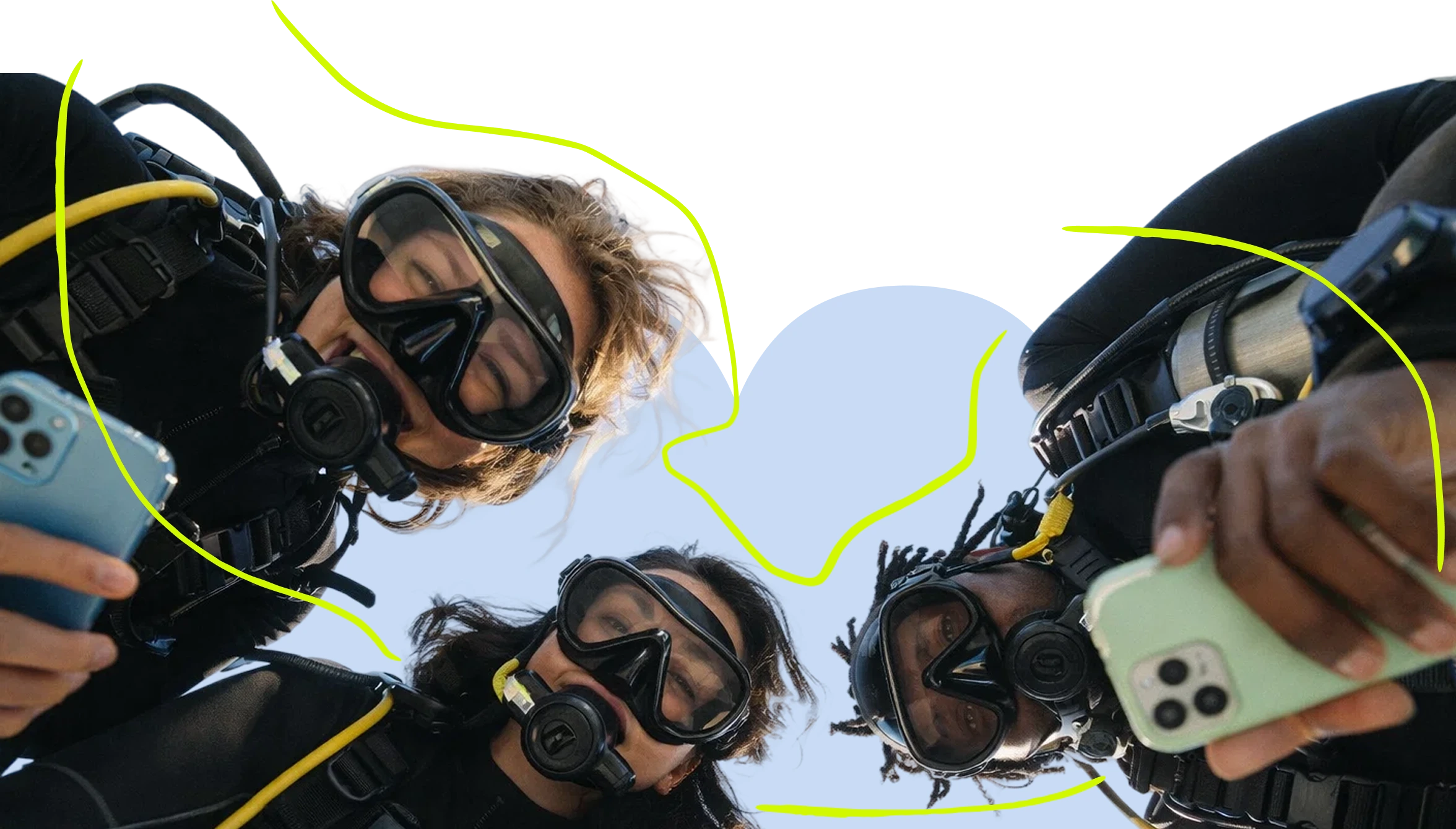 Divers sharing an underwater experience